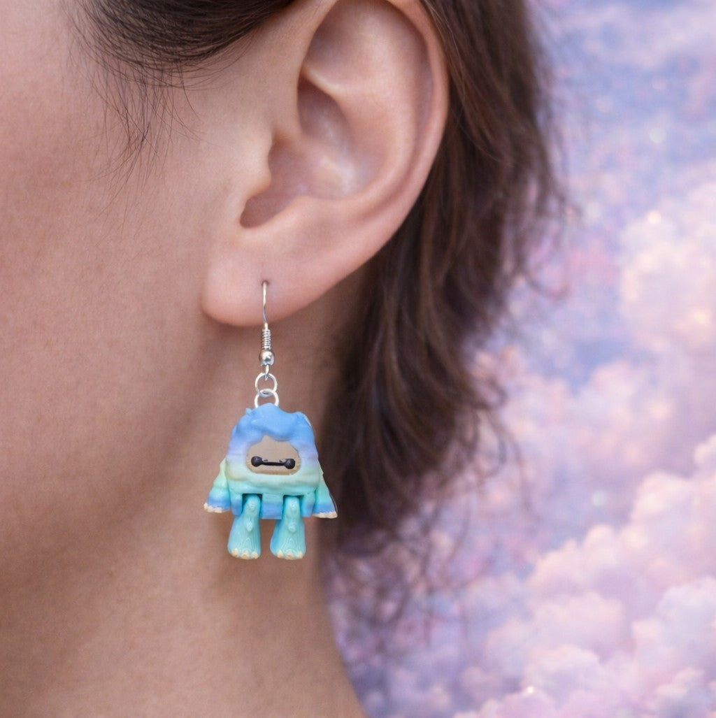 Layers In Green Yeti/Bigfoot Earrings